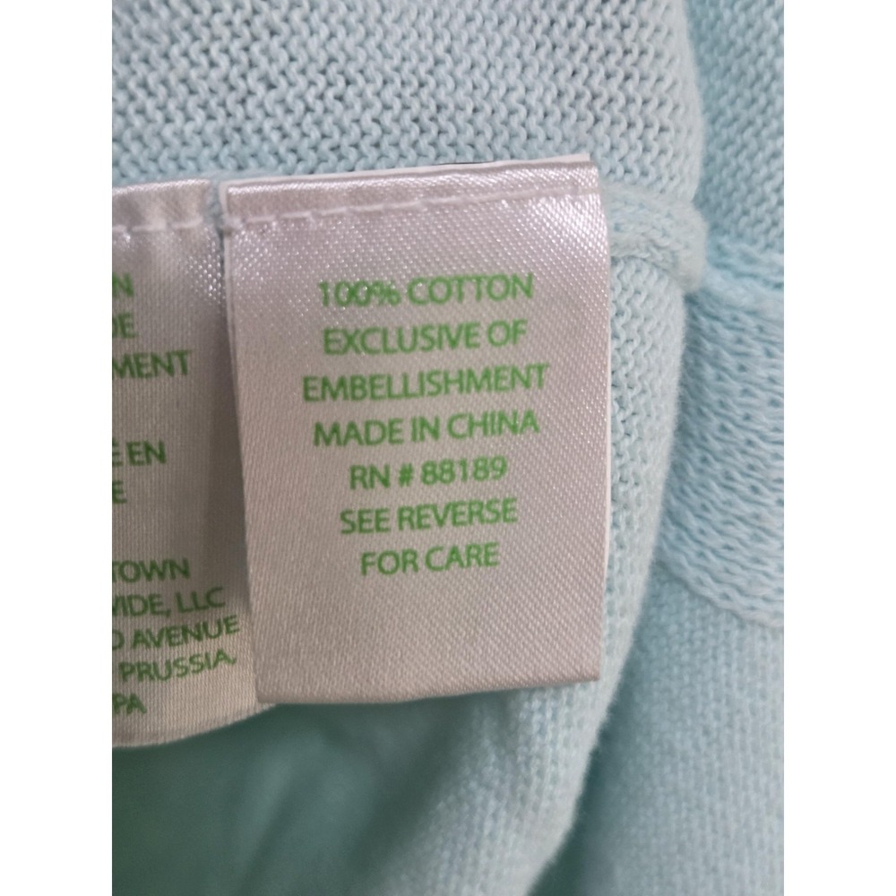 Lilly‎ Pulitzer Sweater Womens XS Blue Pineapple Sequin Side Button Pullover - Picture 7 of 9